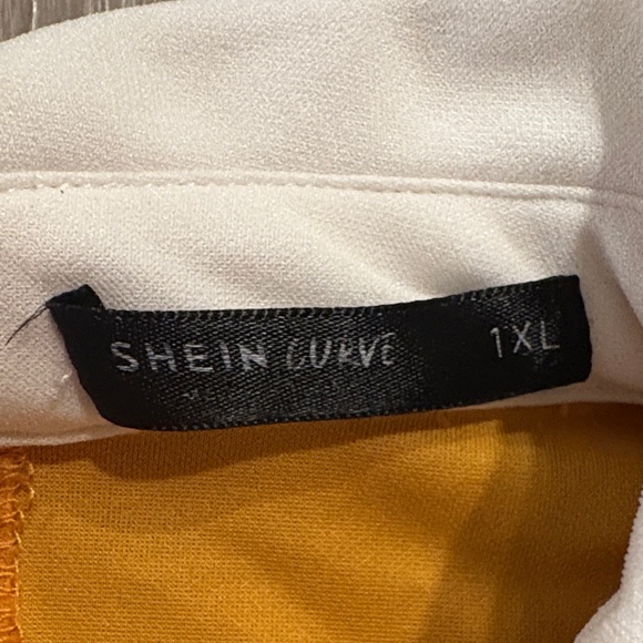 Embroidered Collar Mustard Top - Picture 2 of 2